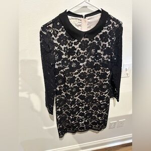 Ted Baker Black Floral Lace Dress